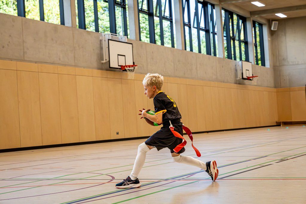 Sprint mit wehenden Flags